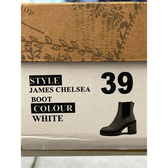 Free People Beige Leather Platform Chelsea Boots Chunky Lug Sole 8.5 Size 39 - Picture 8 of 10